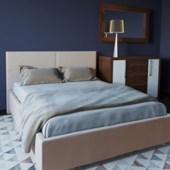 Кровать Корсика с ПМ 1400 (экокожа бежевая) в Коротчаево - korotchaevo.mebel24.online | фото 2