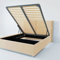 Кровать Корсика с ПМ 800 (экокожа бежевая) в Коротчаево - korotchaevo.mebel24.online | фото
