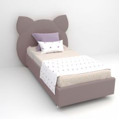 Кровать Котя с ортопедическим основанием 800 (велюр темный-серый) в Коротчаево - korotchaevo.mebel24.online | фото