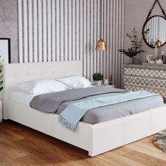 Кровать Лаура с латами Nice White 1600x2000 в Коротчаево - korotchaevo.mebel24.online | фото