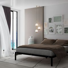Кровать Мета с матрасом 1200 (черный) в Коротчаево - korotchaevo.mebel24.online | фото 2
