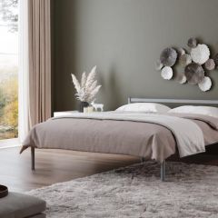 Кровать Мета с ортопедическим основанием 1400 (серый) в Коротчаево - korotchaevo.mebel24.online | фото