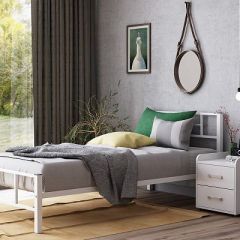 Кровать металлическая "Кадис 900х1900" Белый в Коротчаево - korotchaevo.mebel24.online | фото