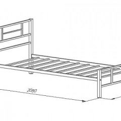 Кровать металлическая "Кадис 900х1900" Коричневый в Коротчаево - korotchaevo.mebel24.online | фото 2