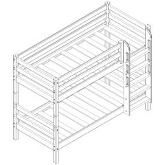 Кровать низкая с прямой лестницей Соня (Вариант 11) в Коротчаево - korotchaevo.mebel24.online | фото 3