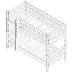 Кровать низкая с прямой лестницей Соня (Вариант 11) в Коротчаево - korotchaevo.mebel24.online | фото 4