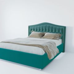 Кровать Нягань с ПМ 1200 (велюр бирюзовый) в Коротчаево - korotchaevo.mebel24.online | фото 2