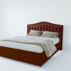 Кровать Нягань с ПМ 1200 (велюр бордо) в Коротчаево - korotchaevo.mebel24.online | фото 2