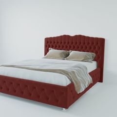 Кровать Нягань с ПМ 1600 (велюр бордо) в Коротчаево - korotchaevo.mebel24.online | фото