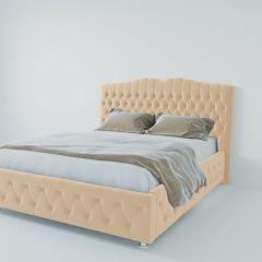 Кровать Нягань с ПМ 800 (экокожа бежевая) в Коротчаево - korotchaevo.mebel24.online | фото 2
