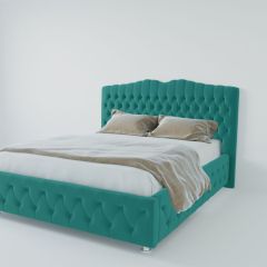 Кровать Нягань с ПМ 900 (велюр бирюзовый) в Коротчаево - korotchaevo.mebel24.online | фото 2