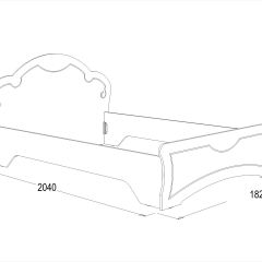 Кровать Ольга-10 МДФ (1600) без основания в Коротчаево - korotchaevo.mebel24.online | фото 2