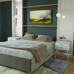 Кровать Подиум с ортопедическим основанием 1200 (велюр темно-серый) в Коротчаево - korotchaevo.mebel24.online | фото 3