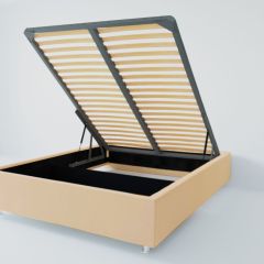Кровать Подиум с ПМ 800 (экокожа бежевая) в Коротчаево - korotchaevo.mebel24.online | фото