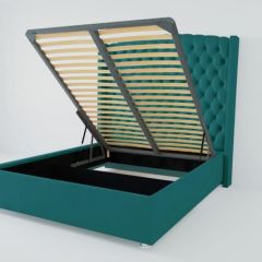 Кровать Берлин ЛЮКС с ПМ 900 (велюр бирюзовый) в Коротчаево - korotchaevo.mebel24.online | фото