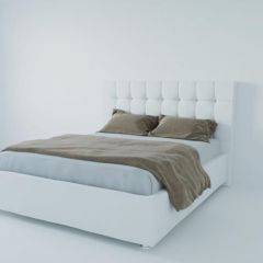 Кровать Венеция без основания 1600 (экокожа белая) в Коротчаево - korotchaevo.mebel24.online | фото