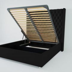 Кровать Версаль ЛЮКС с ПМ 1200 (экокожа кольт ч) в Коротчаево - korotchaevo.mebel24.online | фото