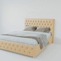 Кровать Версаль 1600 без основания (экокожа бежевый) в Коротчаево - korotchaevo.mebel24.online | фото