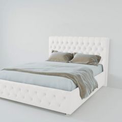 Кровать Версаль 1600 без основания (экокожа белый) в Коротчаево - korotchaevo.mebel24.online | фото