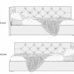 Кровать угловая Лилу интерьерная +основание (90х200) в Коротчаево - korotchaevo.mebel24.online | фото 2
