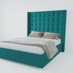 Кровать Венеция ЛЮКС с ПМ 1200 (велюр бирюзовый) в Коротчаево - korotchaevo.mebel24.online | фото 2