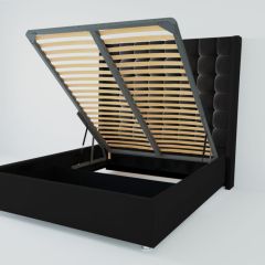 Кровать Венеция ЛЮКС с ПМ 800 (экокожа кольт ч) в Коротчаево - korotchaevo.mebel24.online | фото