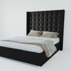 Кровать Венеция ЛЮКС с ПМ 800 (экокожа кольт ч) в Коротчаево - korotchaevo.mebel24.online | фото 2