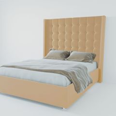Кровать Венеция ЛЮКС с ПМ 900 (экокожа бежевая) в Коротчаево - korotchaevo.mebel24.online | фото 2