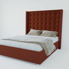 Кровать Венеция ЛЮКС с ПМ 900 (велюр бордо) в Коротчаево - korotchaevo.mebel24.online | фото 2