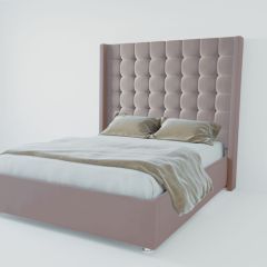 Кровать Венеция ЛЮКС с ПМ 900 (велюр темно-серый) в Коротчаево - korotchaevo.mebel24.online | фото 2