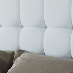 Кровать Венеция с ПМ 900 (экокожа белая) в Коротчаево - korotchaevo.mebel24.online | фото 3