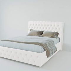Кровать Версаль с ПМ 1600 (экокожа белая) в Коротчаево - korotchaevo.mebel24.online | фото