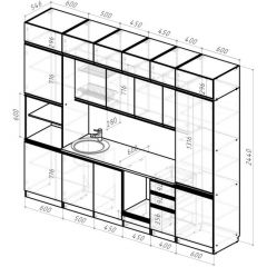 Кухонный гарнитур Ноктюрн люкс 3000 мм в Коротчаево - korotchaevo.mebel24.online | фото 2