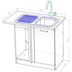 Кухонный гарнитур Ноктюрн мега прайм 1500х2700 мм в Коротчаево - korotchaevo.mebel24.online | фото 19