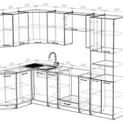 Кухонный гарнитур Паола гранд прайм 2600х1400 мм в Коротчаево - korotchaevo.mebel24.online | фото 2