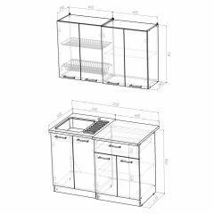 Кухонный гарнитур Сабрина лайт 1200 в Коротчаево - korotchaevo.mebel24.online | фото 3