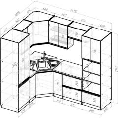 Кухонный гарнитур Сиена оптима 1800х2400 мм в Коротчаево - korotchaevo.mebel24.online | фото 2