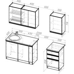 Кухонный гарнитур Сиена стандарт 1600 мм в Коротчаево - korotchaevo.mebel24.online | фото 2