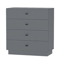 Квадро К-1 Комод 4ящ. (ЛДСП Графит) в Коротчаево - korotchaevo.mebel24.online | фото
