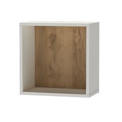 Квадро ПЛ-1 Полка (ЛДСП миндаль/дуб крафт золотой) в Коротчаево - korotchaevo.mebel24.online | фото