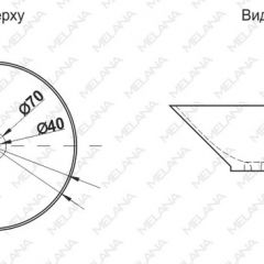 Накладная раковина melana mln-7020-b1+b18 (t4006hb1+b18 ) (сине-черная) в Коротчаево - korotchaevo.mebel24.online | фото 2