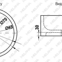 Накладная раковина melana mln-7076b (черная) в Коротчаево - korotchaevo.mebel24.online | фото 2