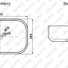 Накладная раковина melana mln-a419-cbk-m черная матовая в Коротчаево - korotchaevo.mebel24.online | фото 2