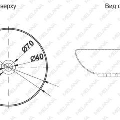 Накладная раковина melana mln-t4005-b9 (фиолет) в Коротчаево - korotchaevo.mebel24.online | фото 2