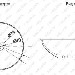 Накладная раковина melana mln-t4029-b15 в Коротчаево - korotchaevo.mebel24.online | фото 2