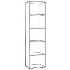 Пенал Ненси 400 (Венге/Белый глянец) в Коротчаево - korotchaevo.mebel24.online | фото 2
