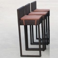 Плетеный барный стул Y390A-W63 Brown в Коротчаево - korotchaevo.mebel24.online | фото