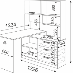 Подростковая Волкер (модульная) в Коротчаево - korotchaevo.mebel24.online | фото 23