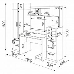 Подростковая Волкер (модульная) в Коротчаево - korotchaevo.mebel24.online | фото 42