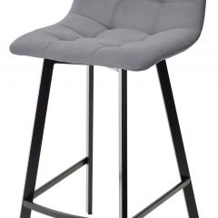 Полубарный стул CHILLI-QB SQUARE серый #27, велюр / черный каркас (H=66cm) М-City в Коротчаево - korotchaevo.mebel24.online | фото